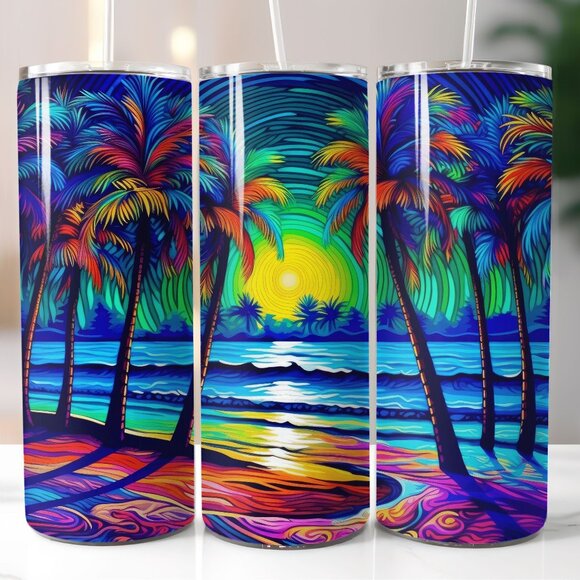 Other - Beach w/Palm Tree #2 20oz Tumbler